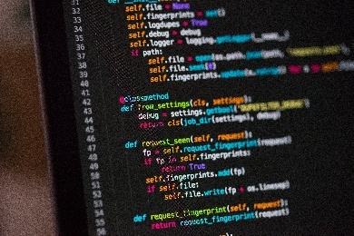 Computer screen of code