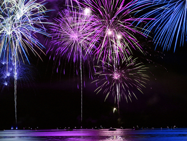 Fireworks over Lake LBJ