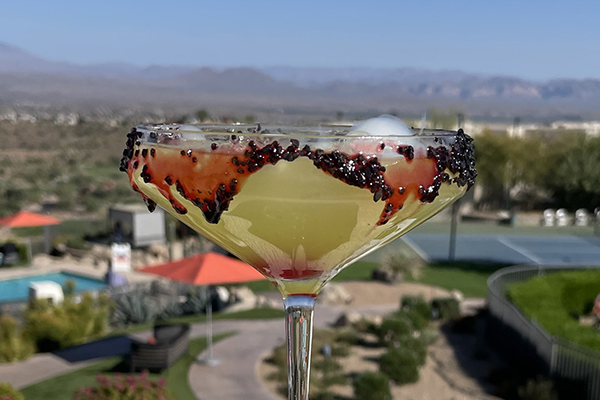 cocktail with a view at CIELO Restaurant at ADERO Scottsdale Resort